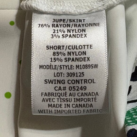 SWING CONTROL Golf Skort Skirt Size 6 Tennis Pickleball Golfball Print ~EUC - Picture 12 of 13